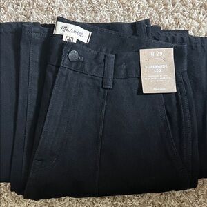 Madewell Jet Black Superwide-Leg Pants
